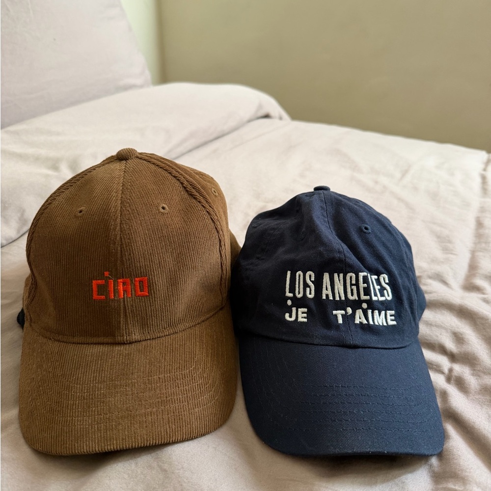 TWO Clare V. Baseball Hats